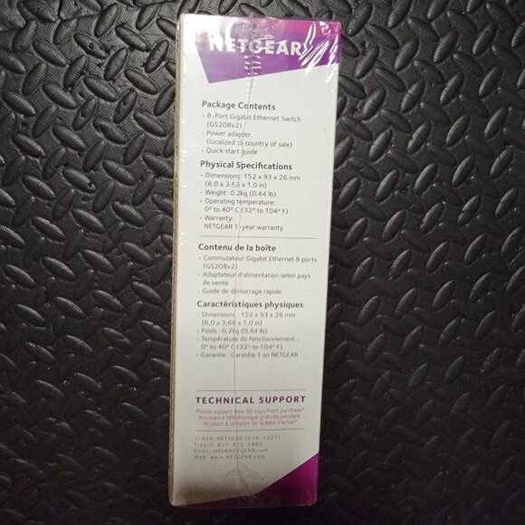 NETGEAR 8-Port Gigabit Ethernet Unmanaged Switch, Model No. GS208, New in Box - Picture 9 of 11